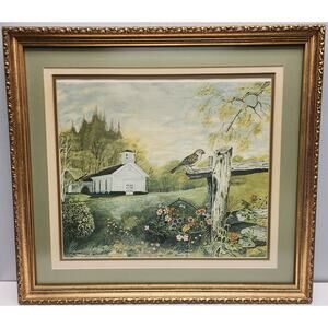 His Eye Is On The Sparrow Signed Lithograph by Jim Hamilton 177/500 Framed Art